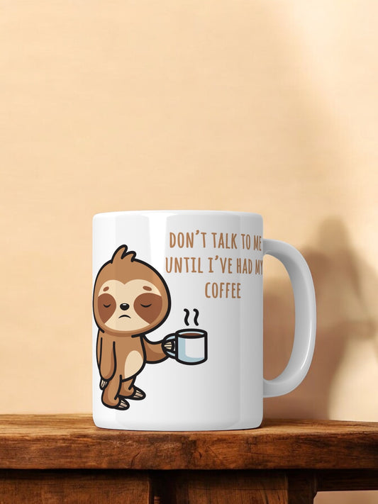 Don't Talk Raccoon Mug