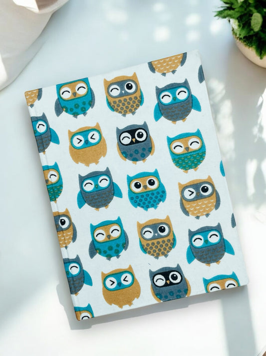 Owl Pattern Handmade Diary