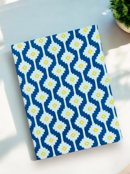 Blue Pattern Handmade Diary