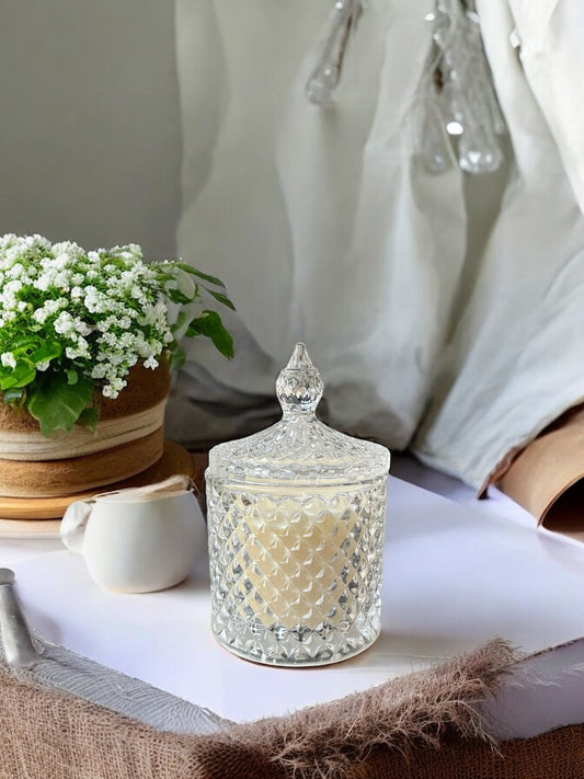 Crystal Jar Candle with Lid